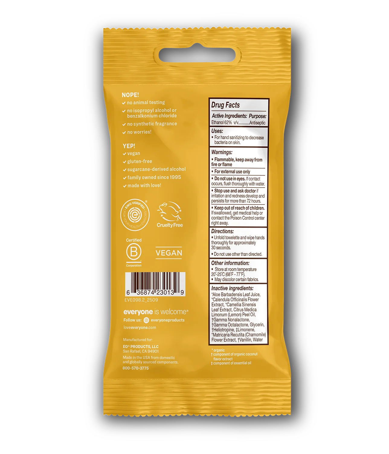 Coconut + Lemon Resealable Hand Sanitizer Wipes - Image 6