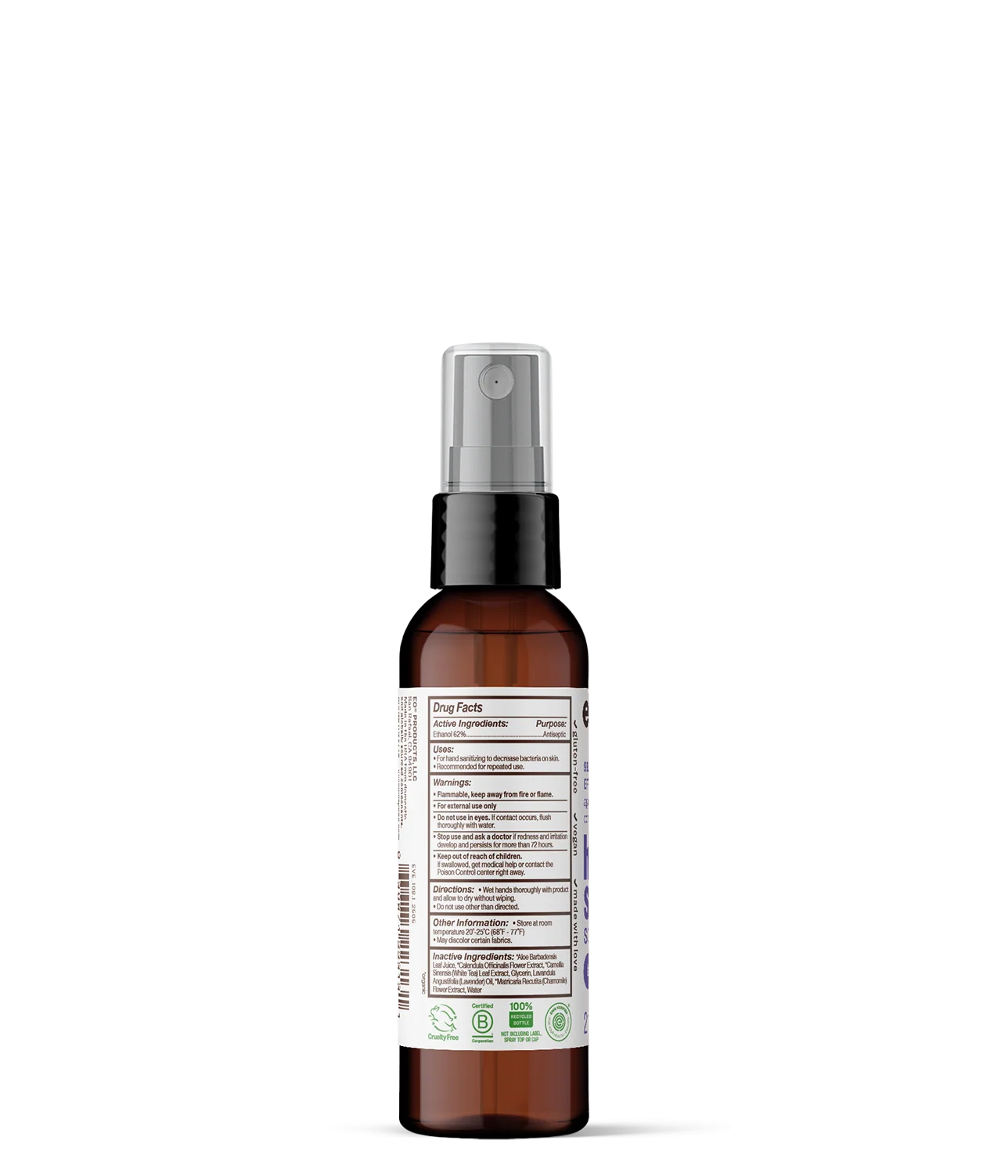 Lavender + Aloe Hand Sanitizer Spray 2 FL OZ - 6 CT Case Pack of 12 - Image 3