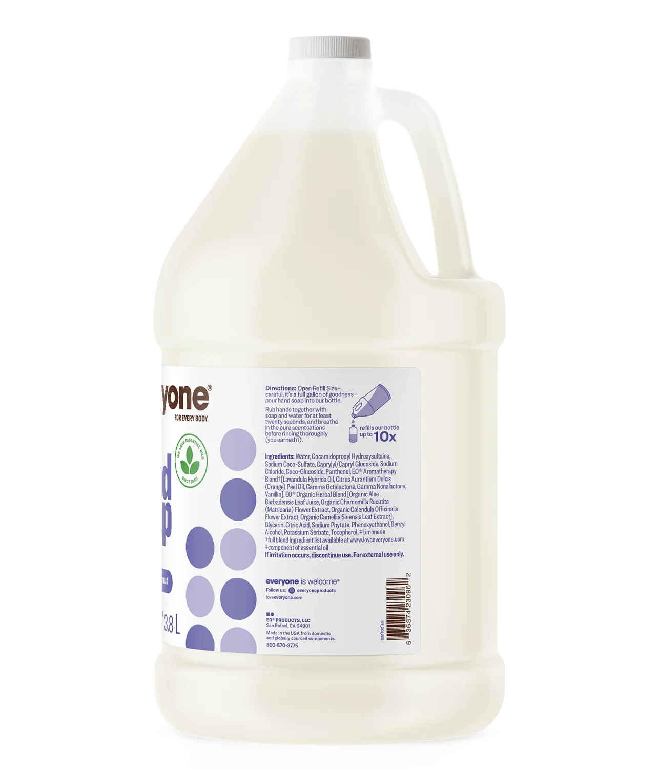 Lavender + Coconut Hand Soap Gallon Case Pack of 4 - Image 3