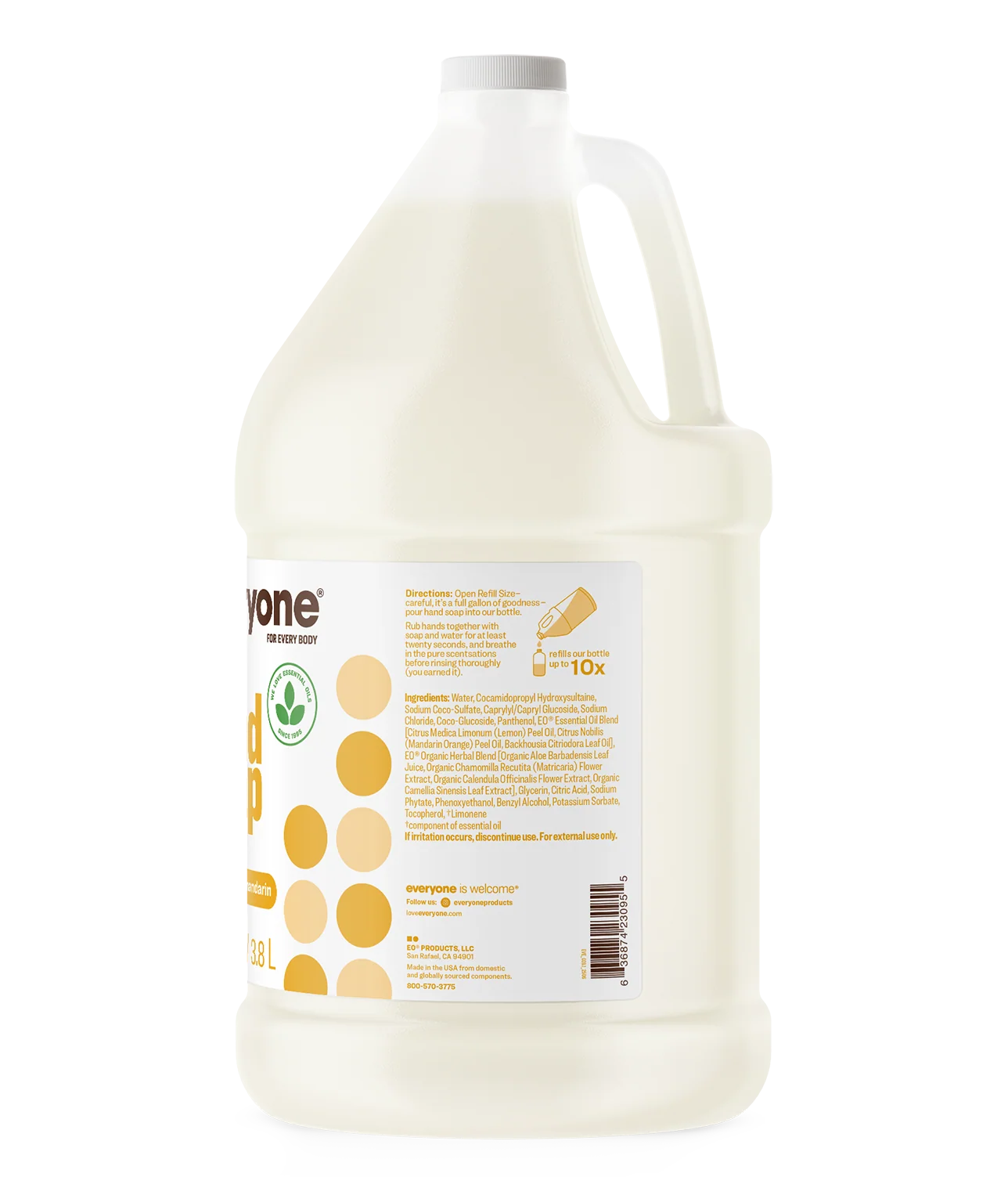 Meyer Lemon + Mandarin Hand Soap Gallon Case Pack of 4 - Image 3