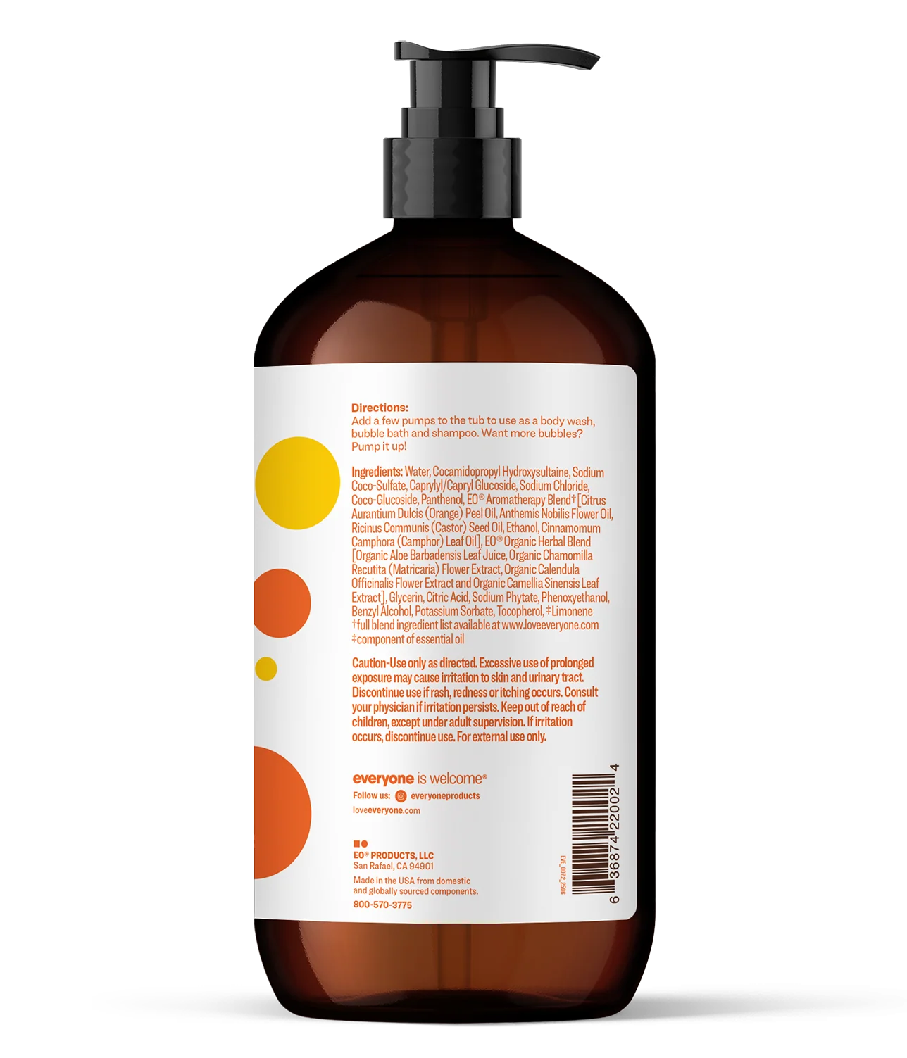 Orange Squeeze Kids 3in1 Soap 32 FL OZ Case Pack of 6 - Image 6