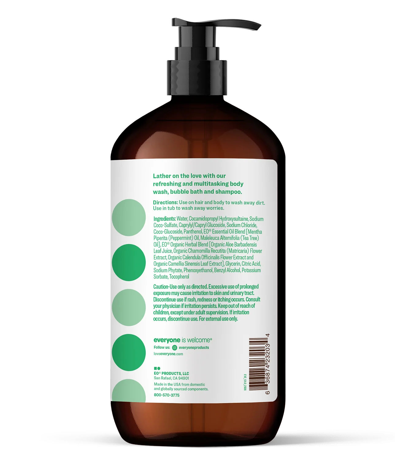 Peppermint + Tea Tree 3in1 Soap 32 FL OZ Case Pack of 6 - Image 8