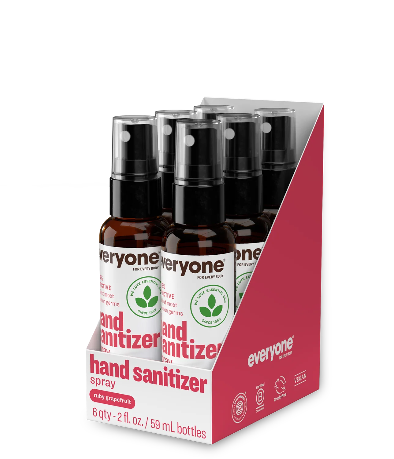 Ruby Grapefruit Hand Sanitizer Spray 2 FL OZ - 6 CT Case Pack of 12