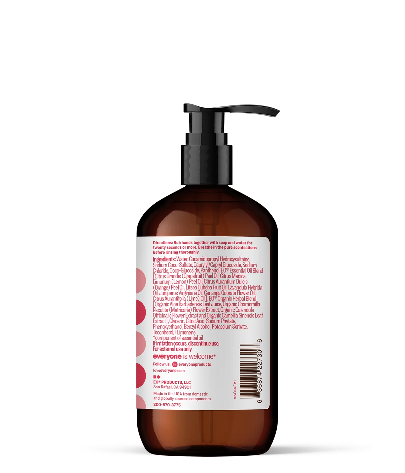 Ruby Grapefruit Hand Soap 12.75 FL OZ Case Pack of 6 - Image 6