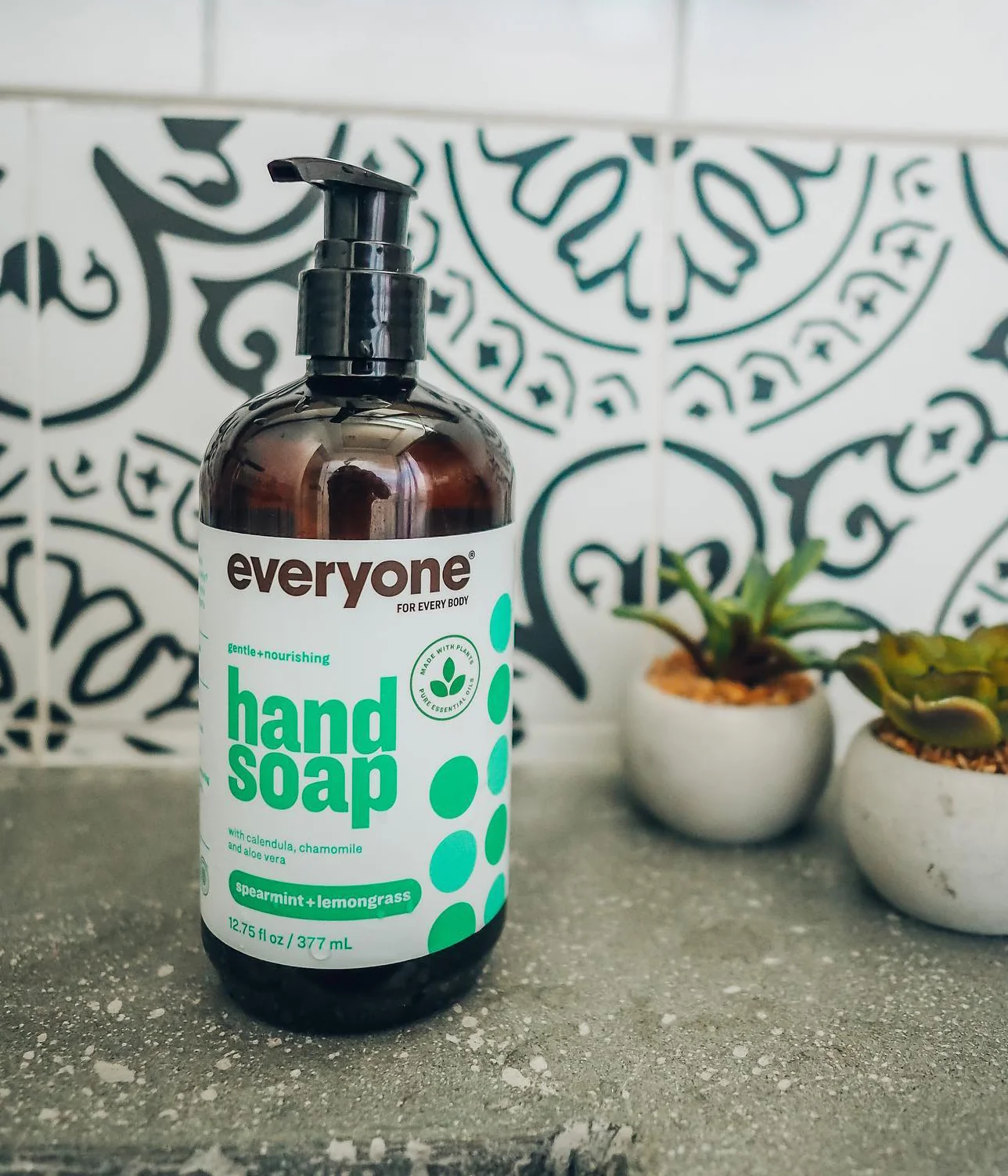 Spearmint + Lemongrass Hand Soap 12.75 FL OZ Case Pack of 6 - Image 3
